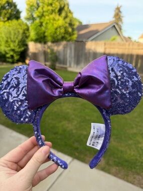 Disney Purple Potion Sequin Minnie Mouse Ears Headband
